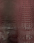 Burgundy Amazon 3D Embossed Gator Faux Leather Vinyl Fabric