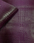 Purple II Amazon 3D Embossed Gator Faux Leather Vinyl Fabric