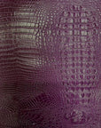 Purple II Amazon 3D Embossed Gator Faux Leather Vinyl Fabric