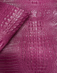 Fuchsia Amazon 3D Embossed Gator Faux Leather Vinyl Fabric