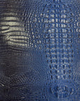 Royal Blue Amazon 3D Embossed Gator Faux Leather Vinyl Fabric