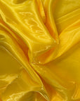 Yellow Crystalized Reflective Liquid Bridal Satin Fabric