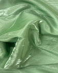 Sage Green Crystalized Reflective Liquid Bridal Satin Fabric