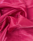 Fuchsia Crystalized Reflective Liquid Bridal Satin Fabric