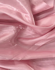 Pink Crystalized Reflective Liquid Bridal Satin Fabric