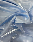 Baby Blue Crystalized Reflective Liquid Bridal Satin Fabric