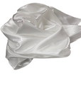 White Crystalized Reflective Liquid Bridal Satin Fabric