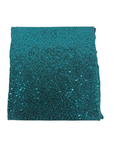 Teal Green Metallic Lurex Embroidered Sequins Fabric