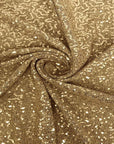 Gold Metallic Lurex Embroidered Sequins Fabric