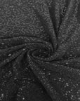 Black Metallic Lurex Embroidered Sequins Fabric