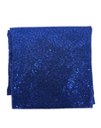 Royal Blue Metallic Lurex Embroidered Sequins Fabric