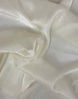 Ivory Crystalized Reflective Liquid Silk Chiffon Fabric