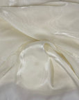 Ivory Crystalized Reflective Liquid Silk Chiffon Fabric