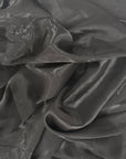 Black Crystalized Reflective Liquid Silk Chiffon Fabric