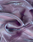 Blue | Purple Two Tone Crystalized Reflective Liquid Silk Chiffon Fabric