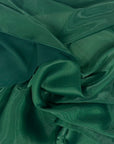 Emerald Green Crystalized Reflective Liquid Silk Chiffon Fabric