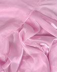 Pink Crystalized Reflective Liquid Silk Chiffon Fabric