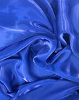 Royal Blue Crystalized Reflective Liquid Silk Chiffon Fabric