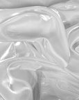 White Crystalized Reflective Liquid Silk Chiffon Fabric