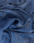 Navy Blue Crystalized Reflective Liquid Silk Chiffon Fabric