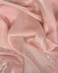 Blush Pink Crystalized Reflective Liquid Silk Chiffon Fabric