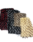 Black | Red Two Tone Spike Shaggy Faux Fur Fabric - Fashion Fabrics LLC