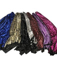 Silver Metallic Pleated Foil Polyester Spandex Fabric