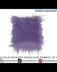 Lavender Purple Shaggy Long Pile Faux Fur Fabric (4")