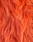 Orange Luxury Long Pile Shaggy Faux Fur Fabric - Fashion Fabrics Los Angeles 