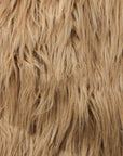 Camel Brown Luxury Long Pile Shaggy Faux Fur Fabric - Fashion Fabrics Los Angeles 