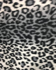 Gray Leopard Print Fleece Fabric - Fashion Fabrics Los Angeles 