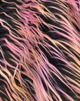 Pink Black Orange Multicolor Curly Long Pile Faux Fur Fabric - Fashion Fabrics Los Angeles 