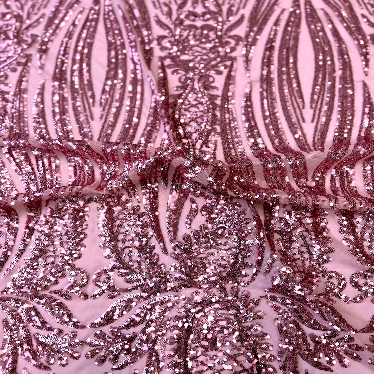 Dusty Pink Nebill 4 Way Stretch Sequins Wedding Prom Formal Couture ...