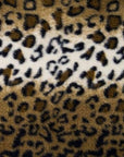 Mocha Leopard Print Fleece Fabric - Fashion Fabrics Los Angeles 