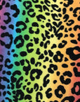 Rainbow Leopard Print Fleece Fabric - Fashion Fabrics Los Angeles 