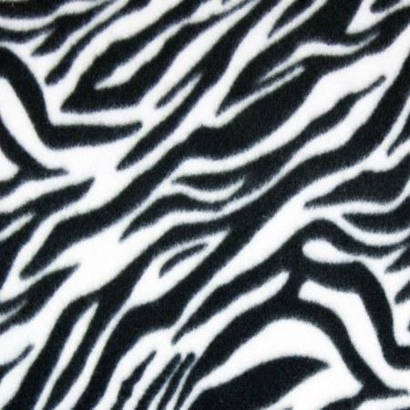 Black White Zebra Print Fleece Fabric - Sold By The Yard – Fashion ...